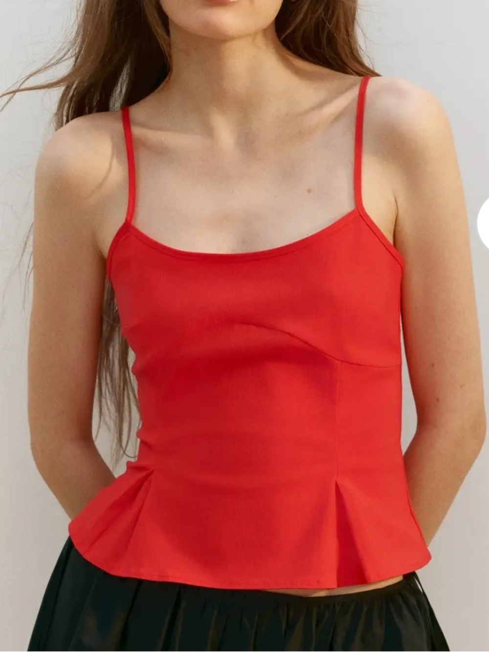 H&M Red Spaghetti-Strap Camisole Divided Xxs top tank
